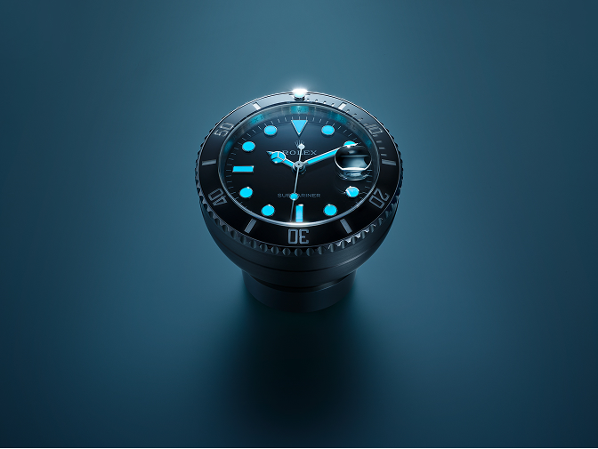 Rolex Tischuhr Night Kalender