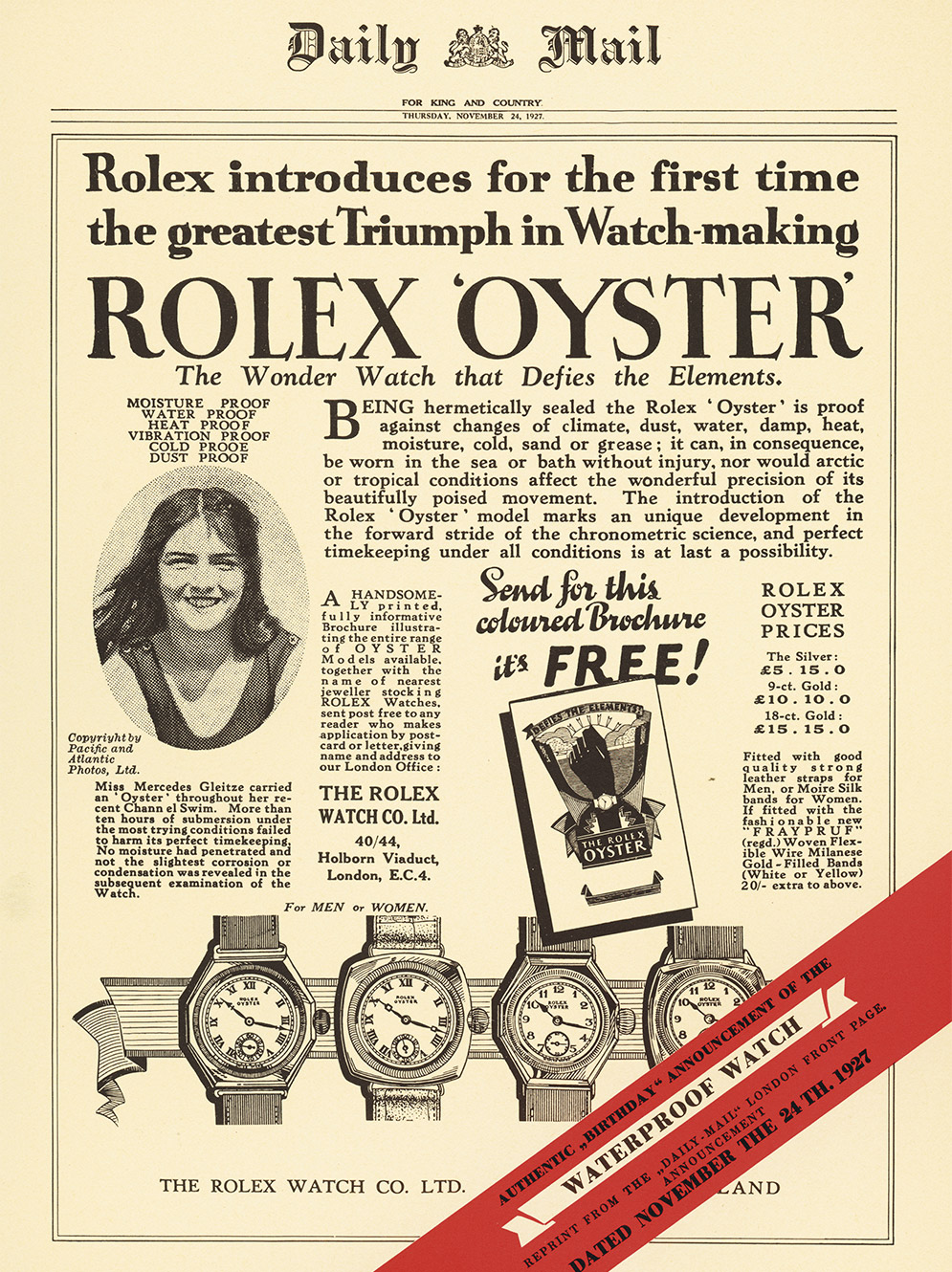 Rolex Oyster Story - Stebler Gstaad